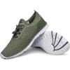 imageDOUSSPRT Mens Water Shoes Quick Drying Sports Aqua ShoesArmygreenWhite