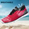 imageDOUSSPRT Mens Water Shoes Quick Drying Sports Aqua ShoesRedwhite