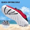 imageDOUSSPRT Mens Water Shoes Quick Drying Sports Aqua ShoesRedwhite