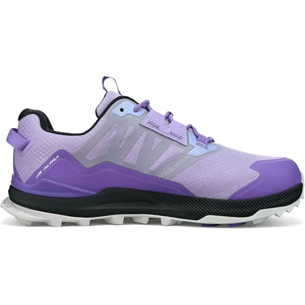 ALTRA Women's AL0A7R7I Lone Peak All-WTHR Low 2 Trail Running Shoe, Gray/Purple - 9 M US