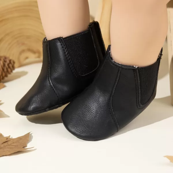 Meckior Baby Girls Cowboy Tassel Boots Side Zipper Moccasins Soft Bottom NonSlip Toddler ShoeA02black