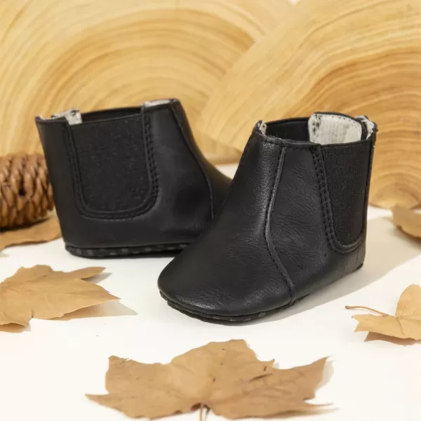 Meckior Baby Girls Cowboy Tassel Boots Side Zipper Moccasins Soft Bottom NonSlip Toddler ShoeA02black