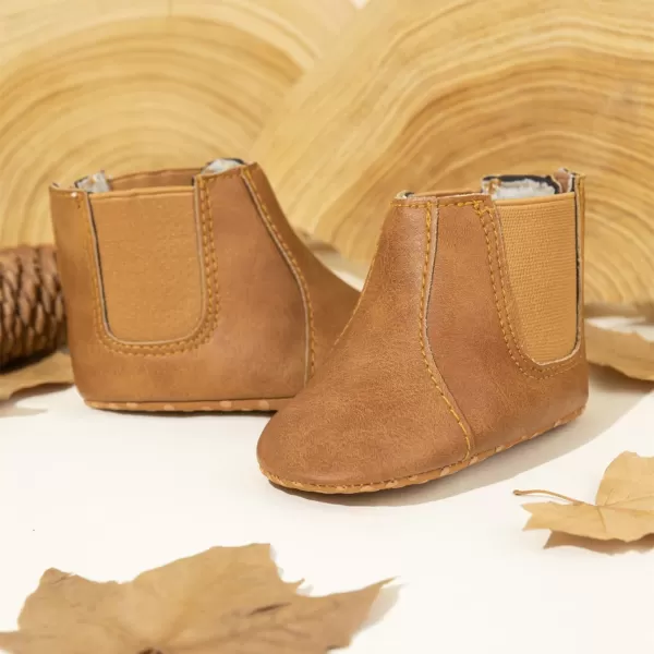 Meckior Baby Girls Cowboy Tassel Boots Side Zipper Moccasins Soft Bottom NonSlip Toddler ShoeA02brown