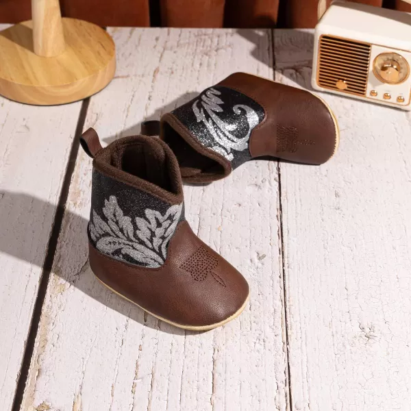 Meckior Baby Girls Cowboy Tassel Boots Side Zipper Moccasins Soft Bottom NonSlip Toddler ShoeA08Silver