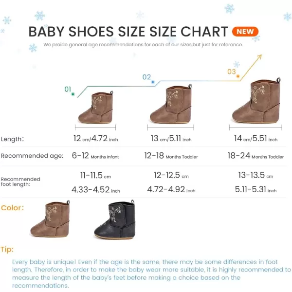 Meckior Baby Girls Cowboy Tassel Boots Side Zipper Moccasins Soft Bottom NonSlip Toddler ShoeA09Brown