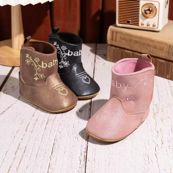 Meckior Baby Girls Cowboy Tassel Boots Side Zipper Moccasins Soft Bottom NonSlip Toddler ShoeA09Brown