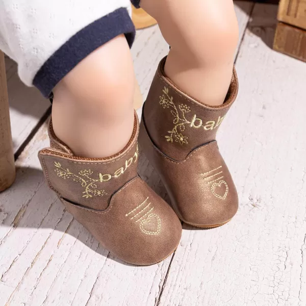 Meckior Baby Girls Cowboy Tassel Boots Side Zipper Moccasins Soft Bottom NonSlip Toddler ShoeA09Brown