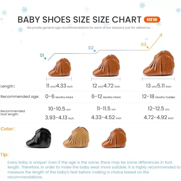 Meckior Baby Girls Cowboy Tassel Boots Side Zipper Moccasins Soft Bottom NonSlip Toddler ShoeA11khaki With Patent Leather