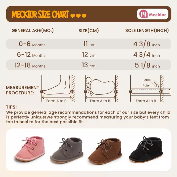 Meckior Baby Booties Newborn Infant Unisex Baby Girls Boys Velvet Rubber AnitSlip Sole Shoes Toddler Fleece Cozy Winter Warm Prewalker BootsA10Deep Gray With Common Lining