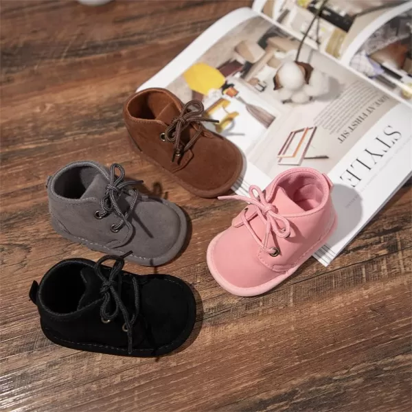 Meckior Baby Booties Newborn Infant Unisex Baby Girls Boys Velvet Rubber AnitSlip Sole Shoes Toddler Fleece Cozy Winter Warm Prewalker BootsA10Deep Gray With Common Lining