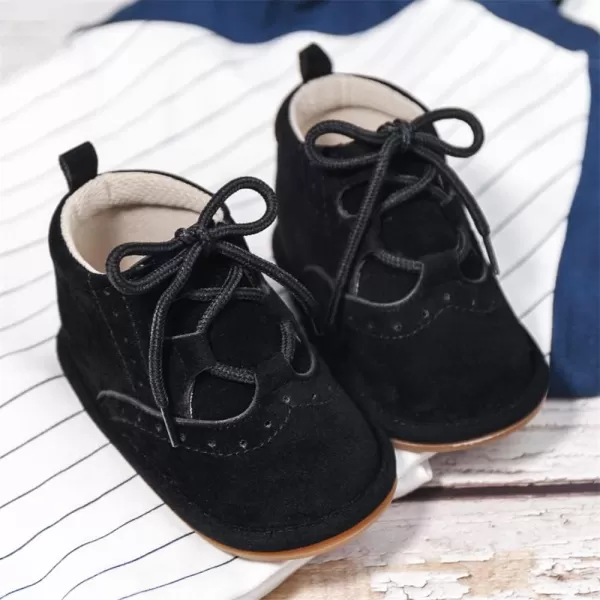 Meckior Baby Booties Newborn Infant Unisex Baby Girls Boys Velvet Rubber AnitSlip Sole Shoes Toddler Fleece Cozy Winter Warm Prewalker BootsA20Black