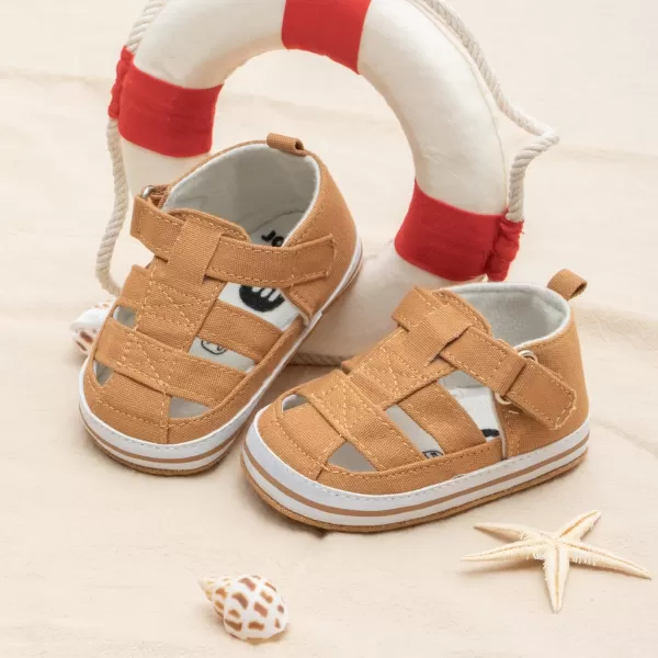 Meckior Baby Infant Boy Girl Sandals Newborn NonSlip Soft Rubber Sole Sandals for Baby Boys OpenToe Outdoor Casual Summer First Walkers ShoesD01Coffee