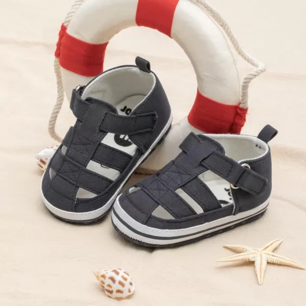 Meckior Baby Infant Boy Girl Sandals Newborn NonSlip Soft Rubber Sole Sandals for Baby Boys OpenToe Outdoor Casual Summer First Walkers ShoesD01Deep Blue