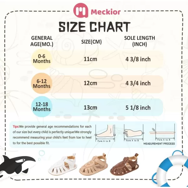Meckior Baby Infant Boy Girl Sandals Newborn NonSlip Soft Rubber Sole Sandals for Baby Boys OpenToe Outdoor Casual Summer First Walkers ShoesD05Apricot