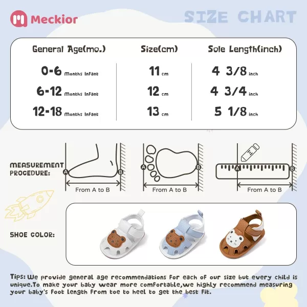 Meckior Baby Infant Boy Girl Sandals Newborn NonSlip Soft Rubber Sole Sandals for Baby Boys OpenToe Outdoor Casual Summer First Walkers ShoesD10White