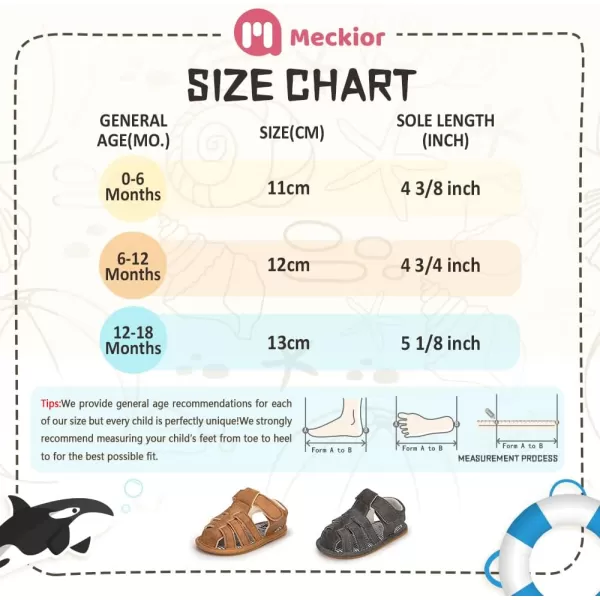Meckior Baby Infant Boy Girl Sandals Newborn NonSlip Soft Rubber Sole Sandals for Baby Boys OpenToe Outdoor Casual Summer First Walkers ShoesF01Brown