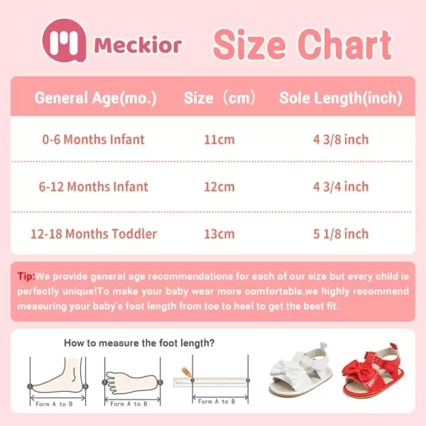 Meckior Baby Toddler Infant Girls PU Leather Soft Open Toe Summer Sandals Flower Princess Flat ShoesB06Red