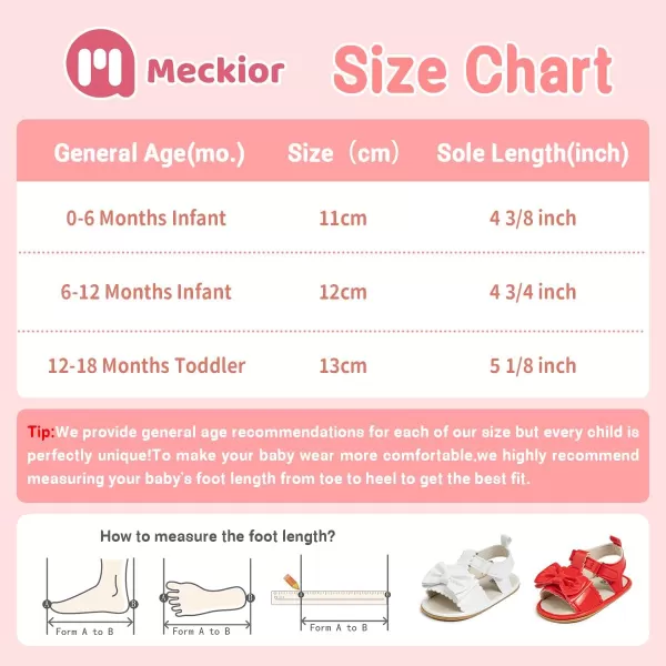 Meckior Baby Toddler Infant Girls PU Leather Soft Open Toe Summer Sandals Flower Princess Flat ShoesB06White
