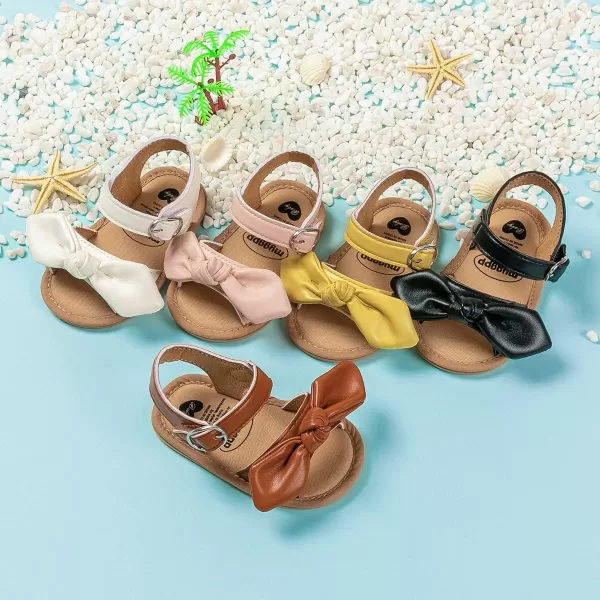 Meckior Baby Toddler Infant Girls PU Leather Soft Open Toe Summer Sandals Flower Princess Flat ShoesZ13Pink