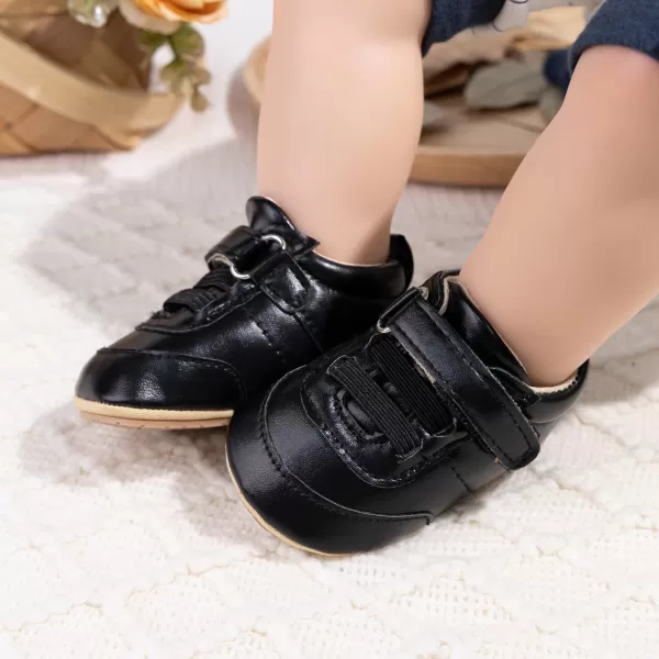 Meckior Infant Baby Girls Boys Canvas Shoes Soft Sole Toddler Slip On Newborn Crib Moccasins Casual Sneaker Austin Boys Flat Lazy Loafers First Walkers Skate ShoeB05Black