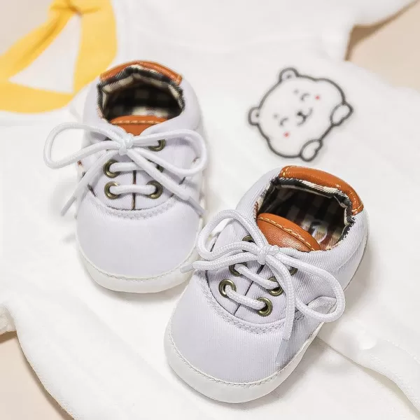 Meckior Infant Baby Girls Boys Canvas Shoes Soft Sole Toddler Slip On Newborn Crib Moccasins Casual Sneaker Austin Boys Flat Lazy Loafers First Walkers Skate ShoeB10White With Rubber Sole
