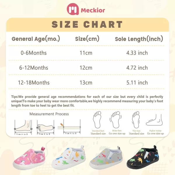 Meckior Infant Baby Girls Boys Canvas Shoes Soft Sole Toddler Slip On Newborn Crib Moccasins Casual Sneaker Austin Boys Flat Lazy Loafers First Walkers Skate ShoeD01Gray