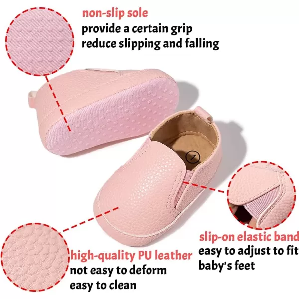 Meckior Infant Baby Girls Boys Canvas Shoes Soft Sole Toddler Slip On Newborn Crib Moccasins Casual Sneaker Austin Boys Flat Lazy Loafers First Walkers Skate ShoeZ18Pink