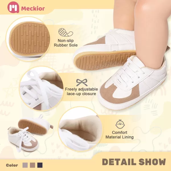 Meckior Infant Baby Girls Boys Canvas Shoes Soft Sole Toddler Slip On Newborn Crib Moccasins Casual Sneaker Austin Boys Flat Lazy Loafers First Walkers Skate ShoeB03Apricot
