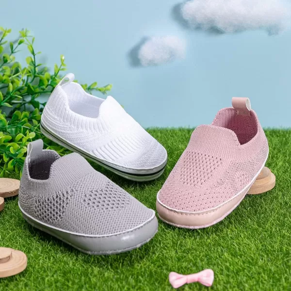 Meckior Infant Baby Girls Boys Canvas Shoes Soft Sole Toddler Slip On Newborn Crib Moccasins Casual Sneaker Austin Boys Flat Lazy Loafers First Walkers Skate ShoeE20White