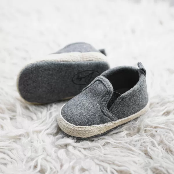 Meckior Infant Baby Girls Boys Canvas Shoes Soft Sole Toddler Slip On Newborn Crib Moccasins Casual Sneaker Austin Boys Flat Lazy Loafers First Walkers Skate ShoeE01Deep Gray