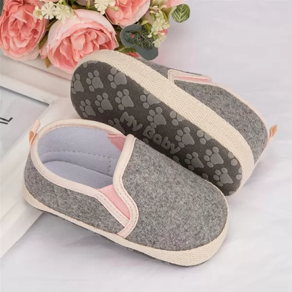 Meckior Infant Baby Girls Boys Canvas Shoes Soft Sole Toddler Slip On Newborn Crib Moccasins Casual Sneaker Austin Boys Flat Lazy Loafers First Walkers Skate ShoeZ01Gray