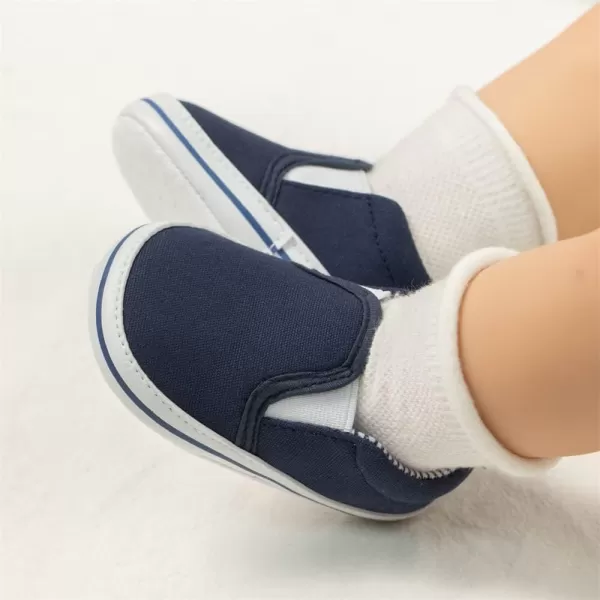 Meckior Infant Baby Girls Boys Canvas Shoes Soft Sole Toddler Slip On Newborn Crib Moccasins Casual Sneaker Austin Boys Flat Lazy Loafers First Walkers Skate ShoeD20Blue