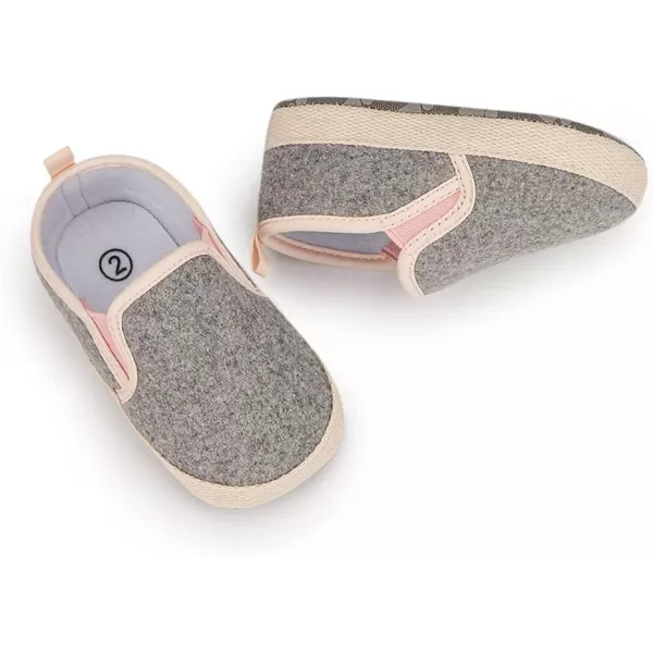 Meckior Infant Baby Girls Boys Canvas Shoes Soft Sole Toddler Slip On Newborn Crib Moccasins Casual Sneaker Austin Boys Flat Lazy Loafers First Walkers Skate ShoeZ01Gray