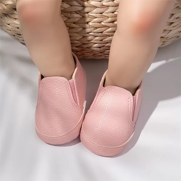 Meckior Infant Baby Girls Boys Canvas Shoes Soft Sole Toddler Slip On Newborn Crib Moccasins Casual Sneaker Austin Boys Flat Lazy Loafers First Walkers Skate ShoeZ18Pink