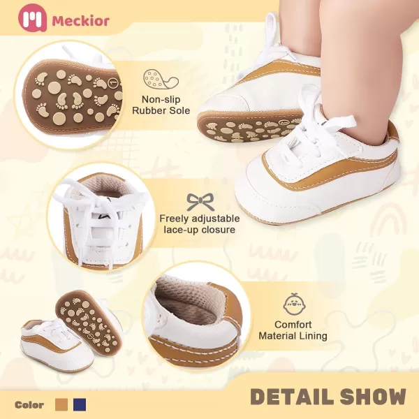 Meckior Infant Baby Girls Boys Canvas Shoes Soft Sole Toddler Slip On Newborn Crib Moccasins Casual Sneaker Austin Boys Flat Lazy Loafers First Walkers Skate ShoeB06Apricot