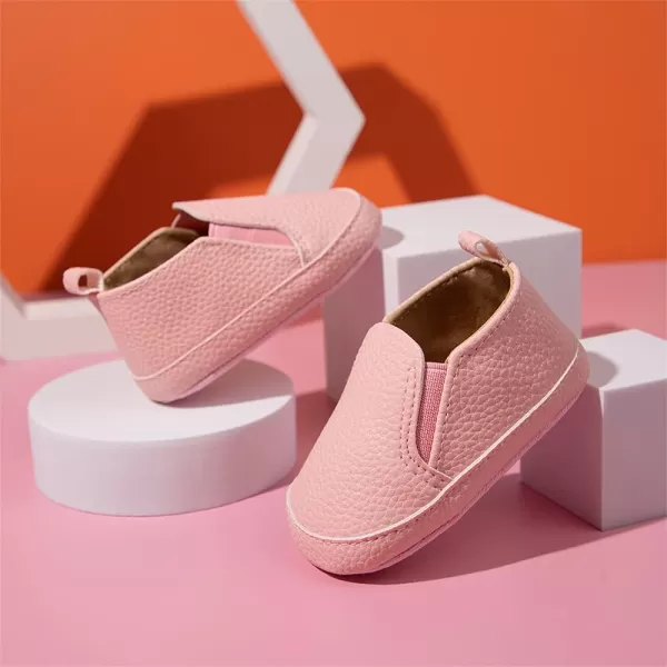 Meckior Infant Baby Girls Boys Canvas Shoes Soft Sole Toddler Slip On Newborn Crib Moccasins Casual Sneaker Austin Boys Flat Lazy Loafers First Walkers Skate ShoeZ18Pink