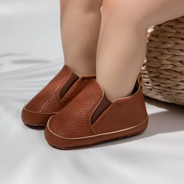 Meckior Infant Baby Girls Boys Canvas Shoes Soft Sole Toddler Slip On Newborn Crib Moccasins Casual Sneaker Austin Boys Flat Lazy Loafers First Walkers Skate ShoeE21Brown
