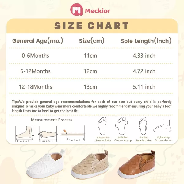 Meckior Infant Baby Girls Boys Canvas Shoes Soft Sole Toddler Slip On Newborn Crib Moccasins Casual Sneaker Austin Boys Flat Lazy Loafers First Walkers Skate ShoeB01Beige