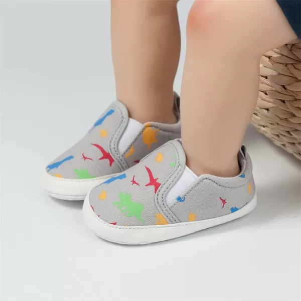 Meckior Infant Baby Girls Boys Canvas Shoes Soft Sole Toddler Slip On Newborn Crib Moccasins Casual Sneaker Austin Boys Flat Lazy Loafers First Walkers Skate ShoeD01Gray