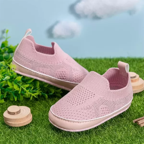 Meckior Infant Baby Girls Boys Canvas Shoes Soft Sole Toddler Slip On Newborn Crib Moccasins Casual Sneaker Austin Boys Flat Lazy Loafers First Walkers Skate ShoeE20Pink