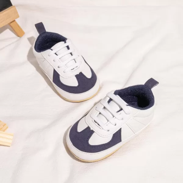 Meckior Infant Baby Girls Boys Canvas Shoes Soft Sole Toddler Slip On Newborn Crib Moccasins Casual Sneaker Austin Boys Flat Lazy Loafers First Walkers Skate ShoeB03Deep Blue