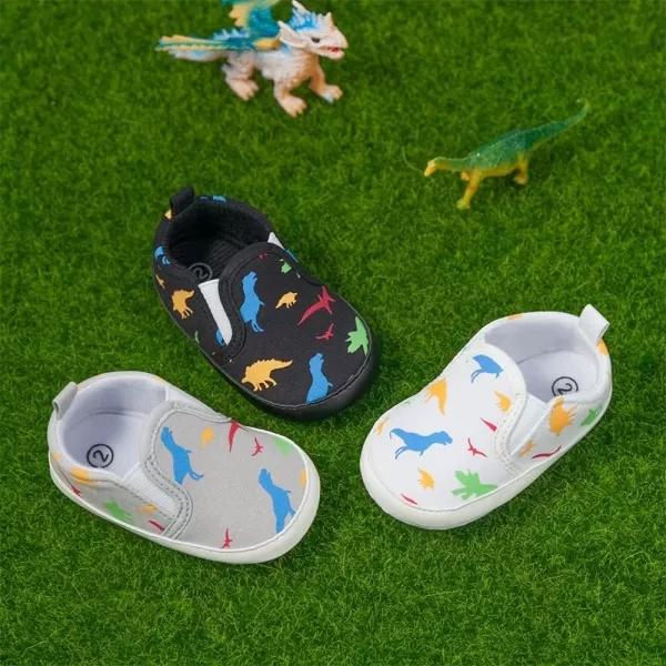 Meckior Infant Baby Girls Boys Canvas Shoes Soft Sole Toddler Slip On Newborn Crib Moccasins Casual Sneaker Austin Boys Flat Lazy Loafers First Walkers Skate ShoeD01White