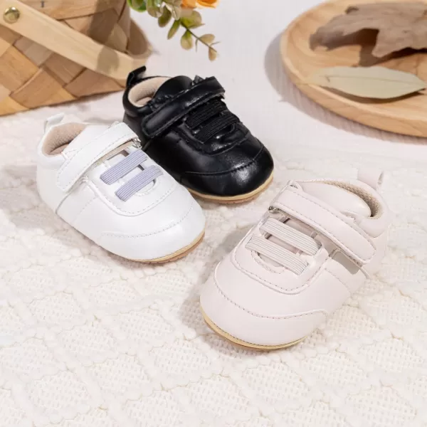 Meckior Infant Baby Girls Boys Canvas Shoes Soft Sole Toddler Slip On Newborn Crib Moccasins Casual Sneaker Austin Boys Flat Lazy Loafers First Walkers Skate ShoeB05Black