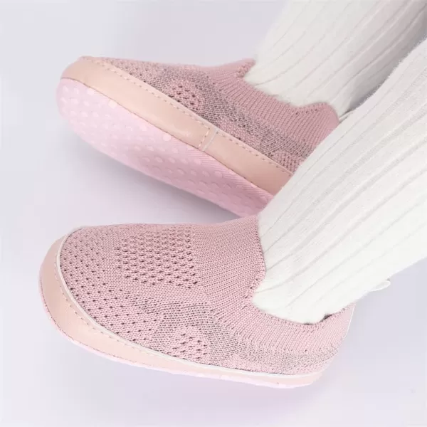 Meckior Infant Baby Girls Boys Canvas Shoes Soft Sole Toddler Slip On Newborn Crib Moccasins Casual Sneaker Austin Boys Flat Lazy Loafers First Walkers Skate ShoeE20Pink