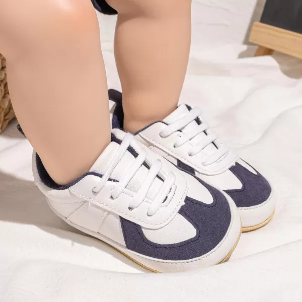 Meckior Infant Baby Girls Boys Canvas Shoes Soft Sole Toddler Slip On Newborn Crib Moccasins Casual Sneaker Austin Boys Flat Lazy Loafers First Walkers Skate ShoeB03Deep Blue
