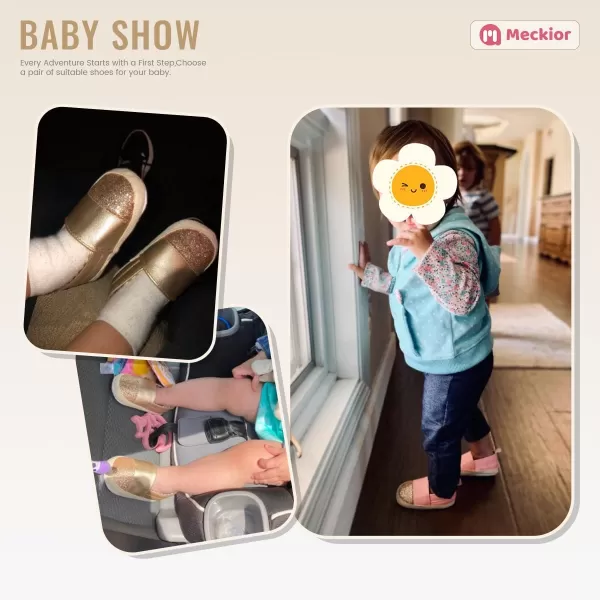 Meckior Infant Baby Girls Boys Canvas Shoes Soft Sole Toddler Slip On Newborn Crib Moccasins Casual Sneaker Austin Boys Flat Lazy Loafers First Walkers Skate ShoeG01Gold
