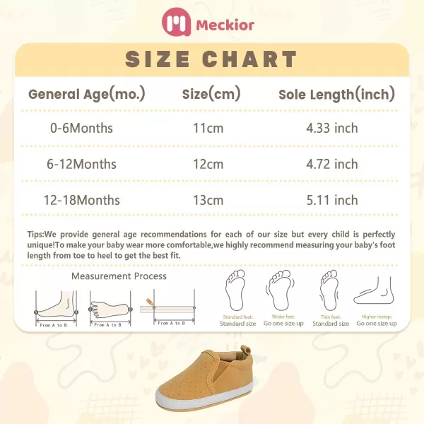 Meckior Infant Baby Girls Boys Canvas Shoes Soft Sole Toddler Slip On Newborn Crib Moccasins Casual Sneaker Austin Boys Flat Lazy Loafers First Walkers Skate ShoeZ03Yellow