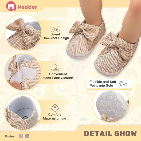 Meckior Infant Baby Girls Boys Canvas Shoes Soft Sole Toddler Slip On Newborn Crib Moccasins Casual Sneaker Austin Boys Flat Lazy Loafers First Walkers Skate ShoeZ02Gold
