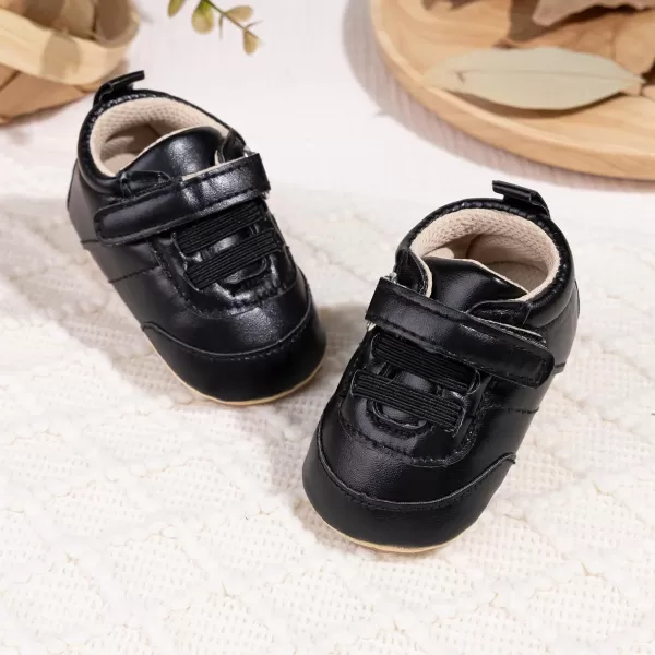 Meckior Infant Baby Girls Boys Canvas Shoes Soft Sole Toddler Slip On Newborn Crib Moccasins Casual Sneaker Austin Boys Flat Lazy Loafers First Walkers Skate ShoeB05Black