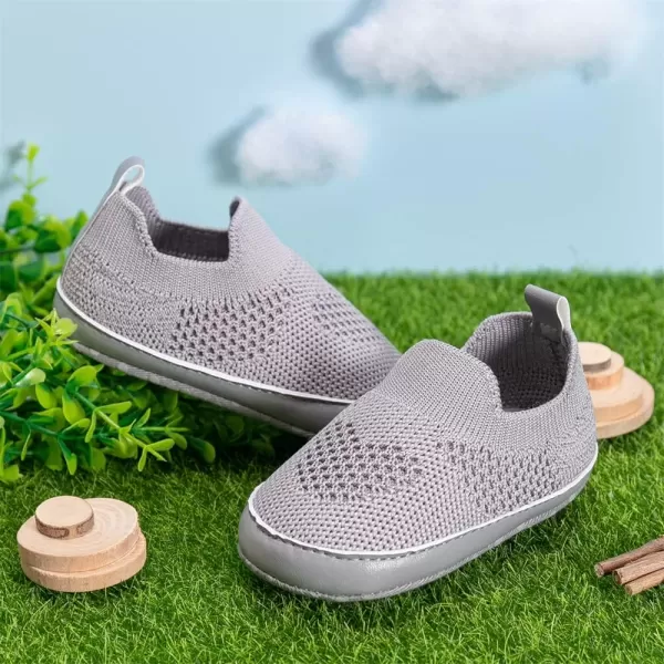 Meckior Infant Baby Girls Boys Canvas Shoes Soft Sole Toddler Slip On Newborn Crib Moccasins Casual Sneaker Austin Boys Flat Lazy Loafers First Walkers Skate ShoeE20Gray
